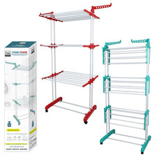 MAURY'S STENDINO A TORRE CON 3 PIANI 126 X 64 X H170  CM IN COLORE ASSORTITO