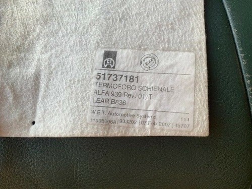 Riscaldamento sedile alfa 159 - sedile,