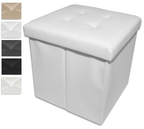 Pouf puff contenitore ecopelle - pouf,