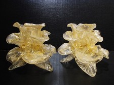 Coppia portacandele fiori