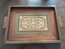 Vassoio Legno Intarsiato