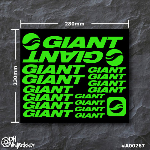 Set adesivi giant verde fluo - fluo, |