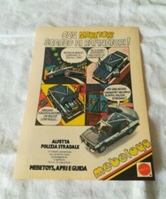 PUBBLICITA' ORIGINALE ADVERTISING MODELLINO ALFETTA POLIZIA "MEBETOYS" del 1979
