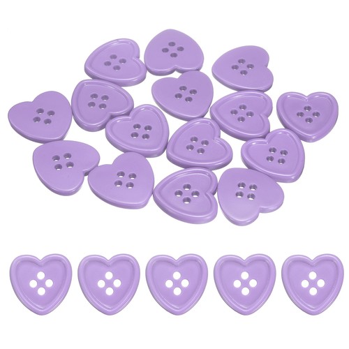 40pcs cuori resina bottoni - 40pcs,