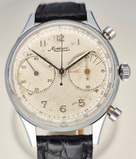 Minerva Vintage Chronograph Swiss Mechanical manual steel acciaio