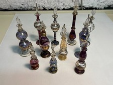 bottiglie egiziane porta profumo in vetro soffiato a mano e dipinte a mano