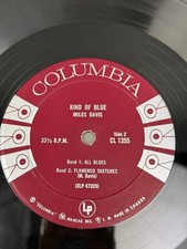 Miles Davis Kind Of Blue Rare LP Columbia CL-1355 Vinyl