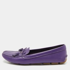 Mocassini Prada viola in pelle