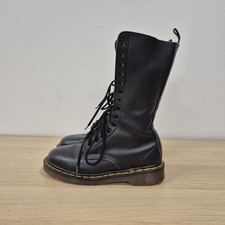 Stivali Dr Martens vintage 1914 neri vegan ecopelle metà polpaccio 14 fori Regno Unito 5