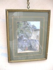  QUADRO CON antico ACQUERELLO