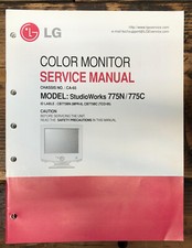 LG Studioworks 775N 775C Monitor Manuale di servizio *Originale*