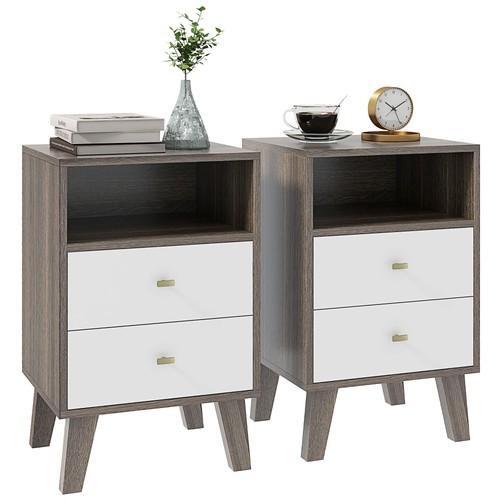 Homcom set comodini - 2,