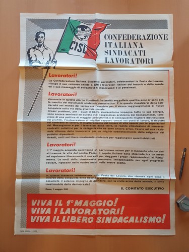 Cisl manifesto maggio 1953 - manifesto,