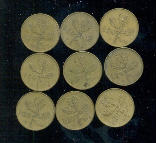 Set nove vecchie monete - di,