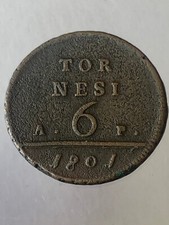 r76_233) NAPOLI Ferdinando IV (1759-1799) 6 Tornesi 1801 - Metallo POROSO