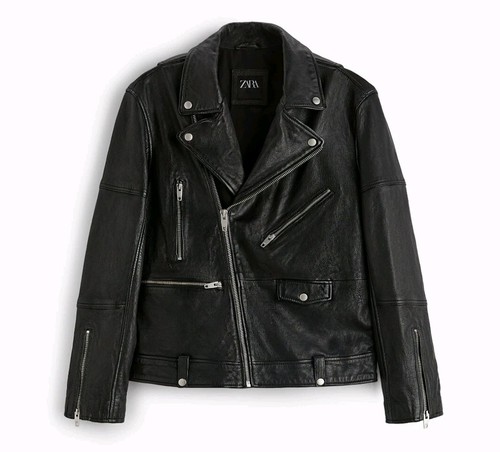 Giacca biker zara 100 pelle - zara, 100%