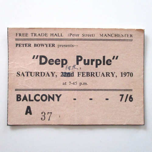 Deep purple concert ticket - purple,