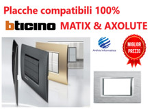 Placca Quadra in Tecnopolimero compatibile Bticino Matix e AXOLUTE -