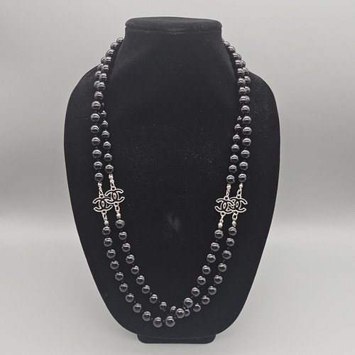 Collana chanel nera - chanel, cc