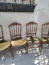 Set di 4 sedie Vintage chiavarine anni 60 con seduta da rifare