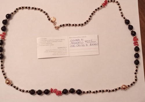 Collana lunga argento 925 - collana, in