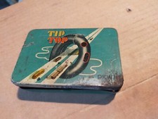 Scatola di latta Vintage e rara TIP TOP (toppe per auto) con 3 toppe originali