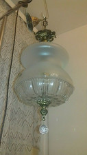 1950s CHANDELIER WORKED GLASS