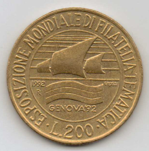 Italia 200 lire 1992 - -,