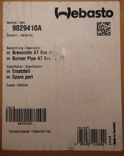 Webasto air top evo tubo - webasto,