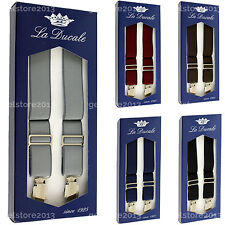 Bretelle Uomo LA DUCALE Regolabili con Clip Made in Italy da GELSTORE
