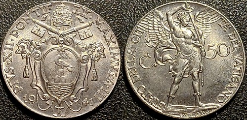 Vatican pio xii centesimi - pio, 50