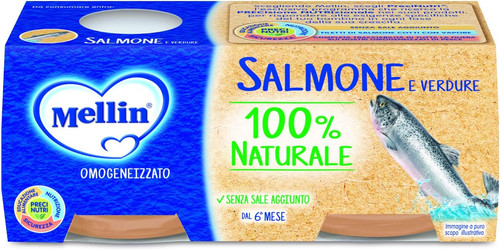 Mellin omogeneizzato salmone - omogeneizzato,