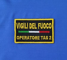 Scratch Patch Vigili del Fuoco Operatore Tas 2 con Velcro cucito 8X5CM