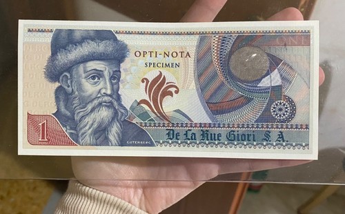 Banconota gutenberg specimen - banconota,
