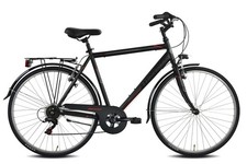 CITY BIKE TORPADO ALBATROS 28 UOMO 6V NERO ROSSO VIVO