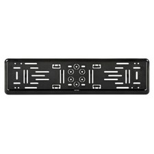 PORTATARGA POSTERIORE PER AUTO NERO UNIVERSALE IN ABS RICAMBIO PARAURTI + VITI