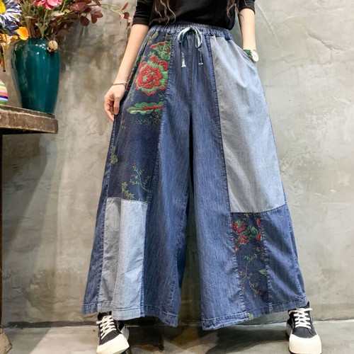 Pantaloni jeans donna gamba - pantaloni, a