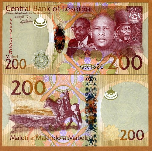 Lesotho africa 200 maloti - africa,,