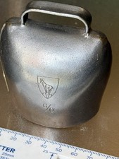 Vintage Cow Bell Sheep Goat Trychel Size 6/0 Swiss Goat on Mountain Engraved
