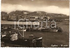 1952 CAGLIARI Scorcio Panoramico PORTO Cartolina FG VG