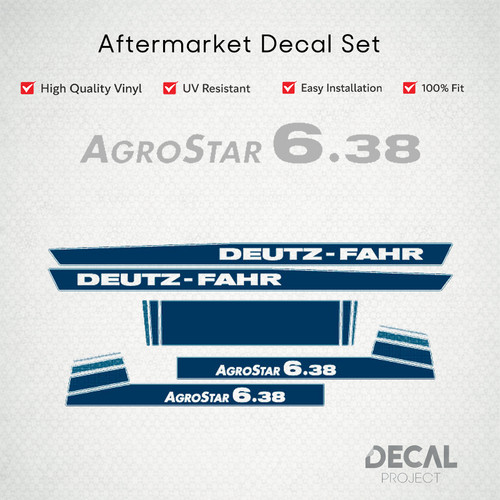 Deutz fahr agrostar decal - 6.38,