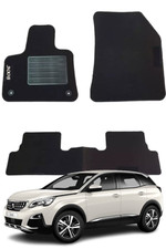 Kit 4 Pezzi Tappetini Tappeti Moquette con Attacchi per Peugeot 3008 II dal 2016