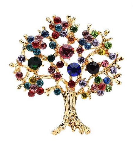 Spilla gioiello albero della