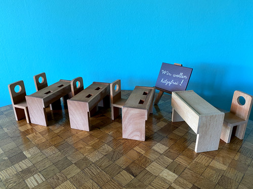 Tavolo scuola sedia let - , legno