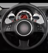 COPRI VOLANTE ORIGINALE FIAT 500 PELLE NERO / FILO NERO SPORT LOUNGE  COMANDI 