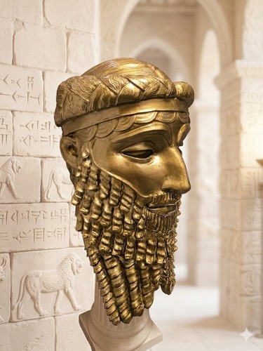 Statua busto sargon akkad - busto, di