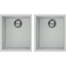 Lavello Elleci Incasso Sottotop Quadra 2 Vasche LKQ20096BSONA 38x44 Bianco
