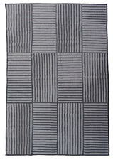 Checks-200x300 cm modern design rug carpet tappeto handmade grey