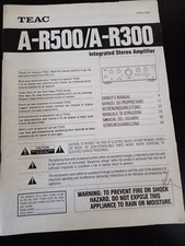 ISTRUZIONI / MANUALE ORIGINALE TEAC A-R500/A-R300 AMPLIFICATORE