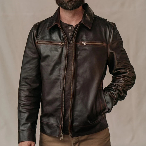 Mens genuine leather jacket - mens,